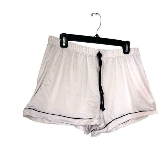 Born Drawstring Elastic Waist Stretch Lounge Casual Shorts White Size Large Supe - Picture 1 of 4